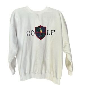 VINTAGE x Adult Golf white sweatshirt | SIZE LARGE